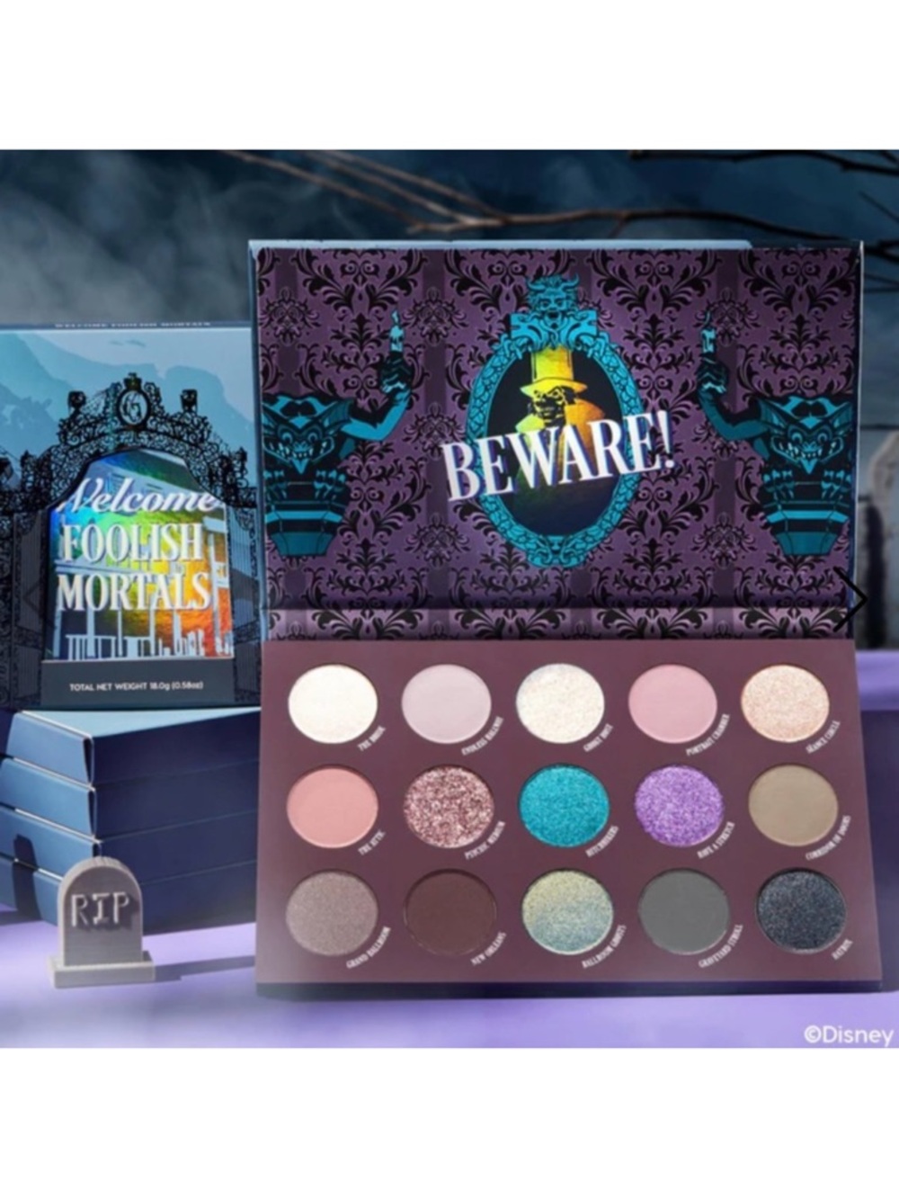 COLORPOP x DISNEY Haunted Manison Welcome Foolish Mortals Eyeshadow Pallete